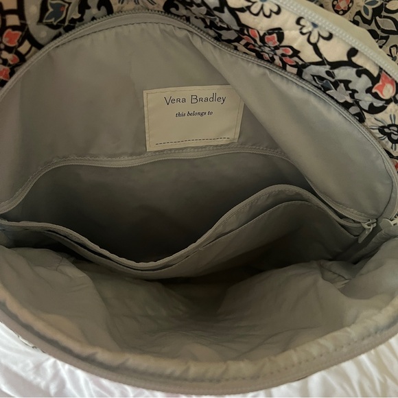 Vera Bradley Gray and Pink Floral Backpack - Picture 2 of 4